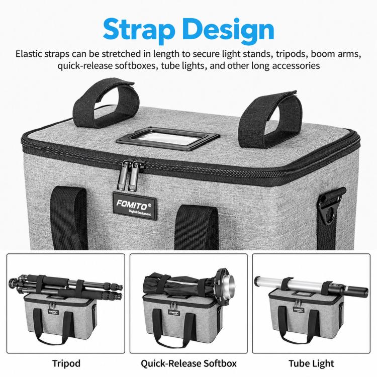 Foldable Multi-Function Photography Light Storage Bag Thickened Adjustable Camera Handheld Case, AB-20