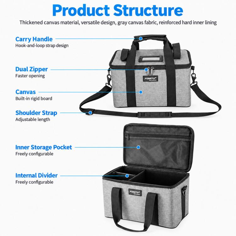 Foldable Multi-Function Photography Light Storage Bag Thickened Adjustable Camera Handheld Case, AB-20