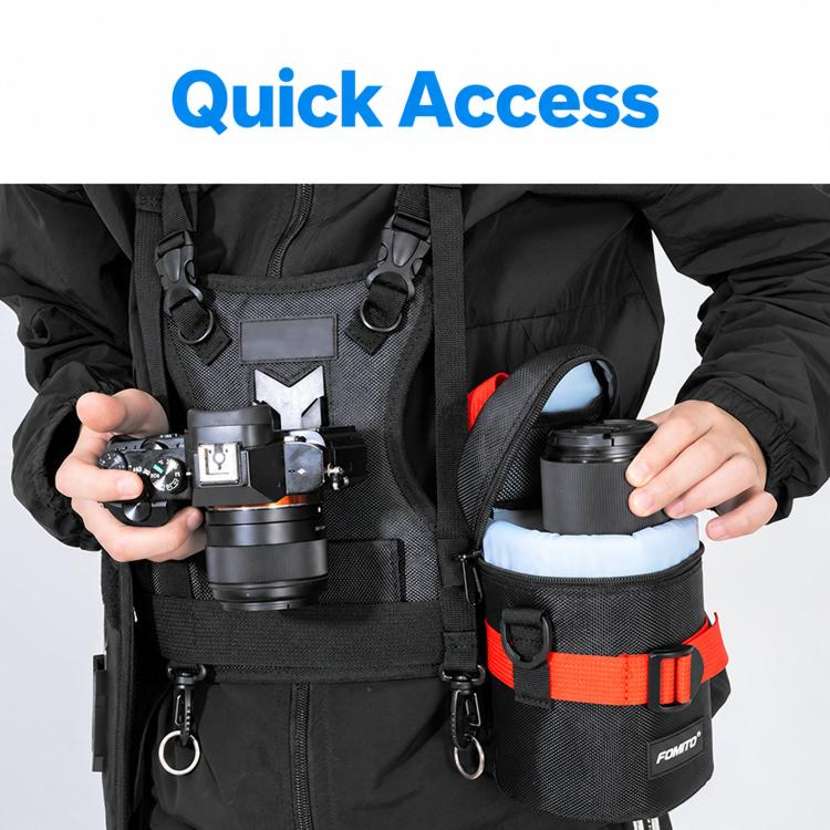 FOMITO Handheld & Waist-Hung Portable Lens Bag For Mirrorless And DSLR Cameras, Small Black, Small Grey, Medium Black, Medium Grey, With Digital Display Medium Black, With Digital Display Medium Grey