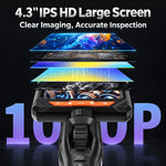Articulating Borescope 4.3 inch IPS Endoscope Inspection Camera With Light, IP67 Waterproof, ES06
