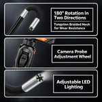 Articulating Borescope 4.3 inch IPS Endoscope Inspection Camera With Light, IP67 Waterproof, ES06