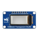 0.96 inch Transparent OLED Display Module 128 x 64 Resolution SPI/I2C Interface SSD1312 Driver IC, WAVESHARE 33163