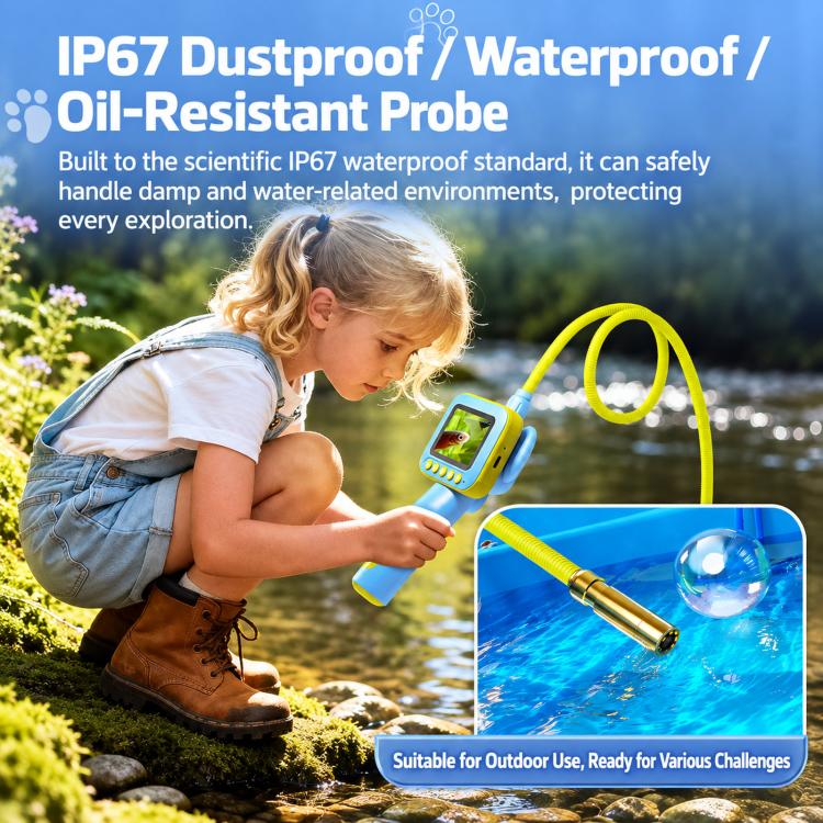 ES09 Kids Endoscope Camera 2.4 inch Screen Inspection Scope IP67 Waterproof Snake Camera Toy