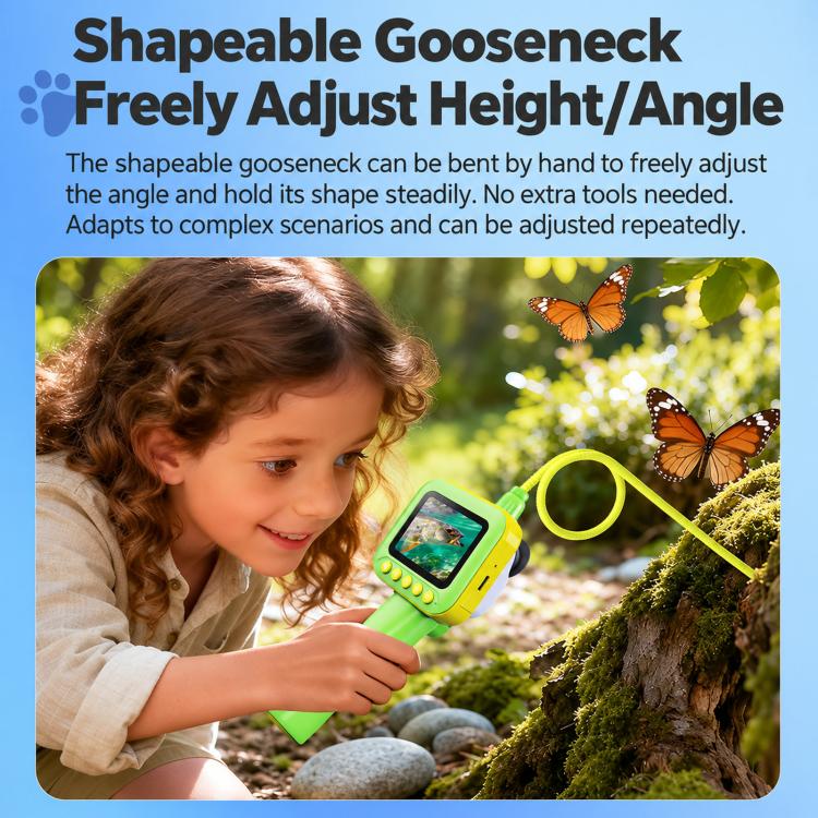 ES09 Kids Endoscope Camera 2.4 inch Screen Inspection Scope IP67 Waterproof Snake Camera Toy