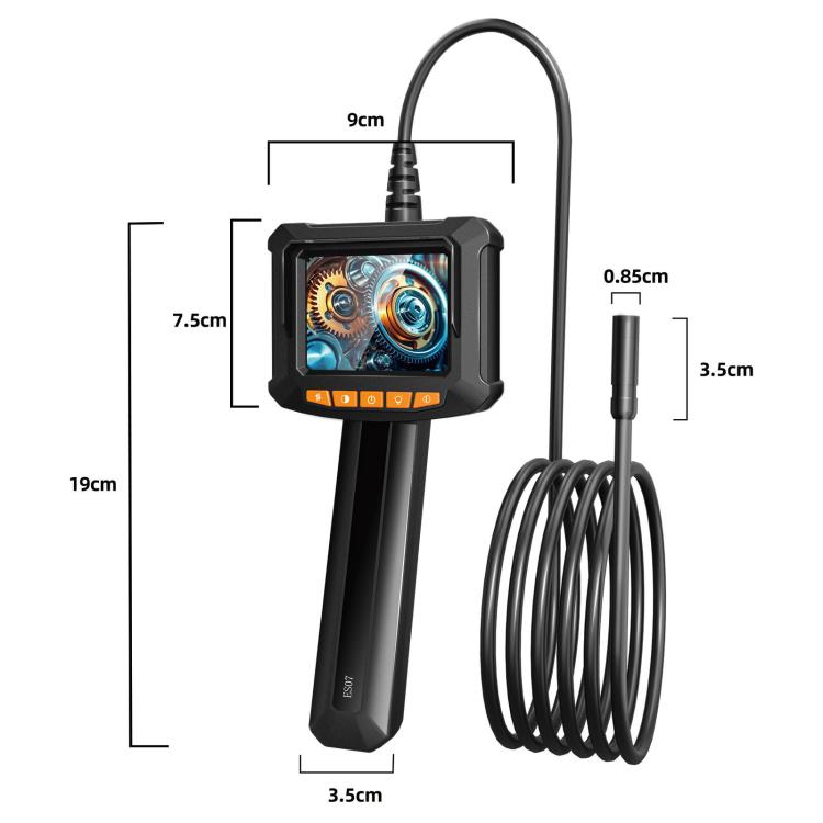 Industrial Endoscope Camera 2.8 inch IPS Inspection Scope IP67 Waterproof Borescope, ES07