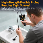Industrial Endoscope Camera 2.8 inch IPS Inspection Scope IP67 Waterproof Borescope, ES07