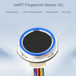 Round-Shaped All-In-One Capacitive Fingerprint Sensor Onboard LED Indicator 192 x 192 Image Pixels, 35671