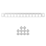 WAVESHARE For HomeRack 10 inch Cabinet Accessories, 0.5U 12-Port Blank Patch Panel, 1U 10-Port Universal Patch Panel, 1U Brush Cable Management Panel, 1U SBC Shelf, 1U Universal Large Shelf with Support Brackets, 1U Blank Panel, 50 PCS/Pack M4x6mm Screws