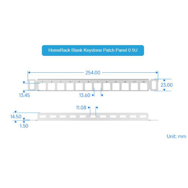 WAVESHARE For HomeRack 10 inch Cabinet Accessories, 0.5U 12-Port Blank Patch Panel, 1U 10-Port Universal Patch Panel, 1U Brush Cable Management Panel, 1U SBC Shelf, 1U Universal Large Shelf with Support Brackets, 1U Blank Panel, 50 PCS/Pack M4x6mm Screws