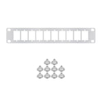 WAVESHARE For HomeRack 10 inch Cabinet Accessories, 0.5U 12-Port Blank Patch Panel, 1U 10-Port Universal Patch Panel, 1U Brush Cable Management Panel, 1U SBC Shelf, 1U Universal Large Shelf with Support Brackets, 1U Blank Panel, 50 PCS/Pack M4x6mm Screws