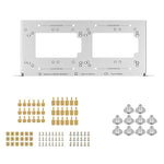 WAVESHARE For HomeRack 10 inch Cabinet Accessories, 0.5U 12-Port Blank Patch Panel, 1U 10-Port Universal Patch Panel, 1U Brush Cable Management Panel, 1U SBC Shelf, 1U Universal Large Shelf with Support Brackets, 1U Blank Panel, 50 PCS/Pack M4x6mm Screws