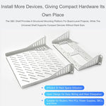 WAVESHARE For HomeRack 10 inch Cabinet Accessories, 0.5U 12-Port Blank Patch Panel, 1U 10-Port Universal Patch Panel, 1U Brush Cable Management Panel, 1U SBC Shelf, 1U Universal Large Shelf with Support Brackets, 1U Blank Panel, 50 PCS/Pack M4x6mm Screws