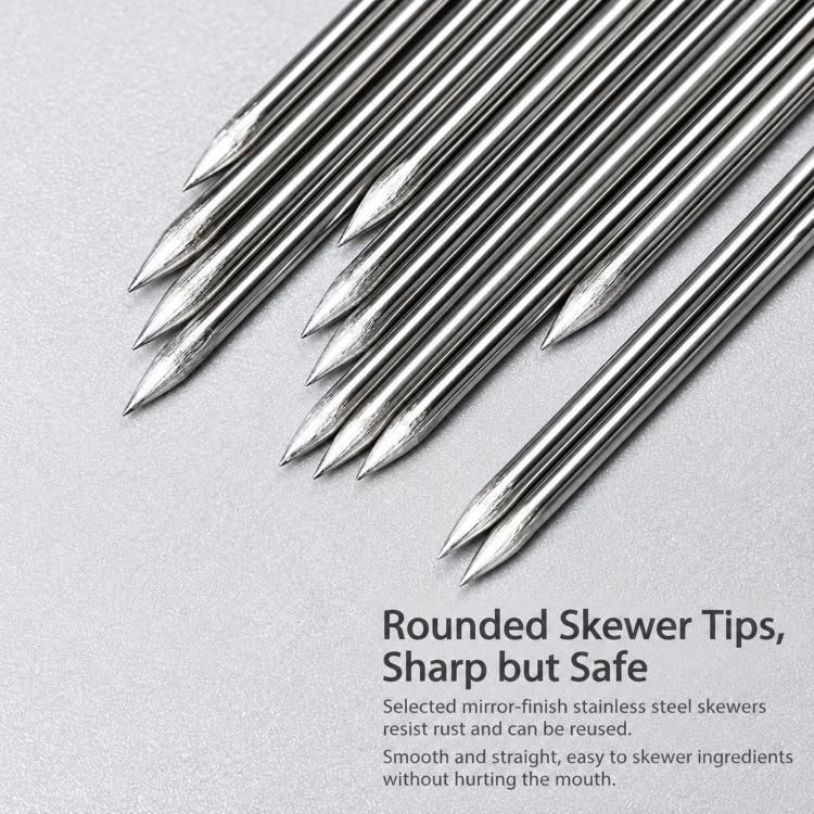 50 PCS/Pack Stainless Steel BBQ Skewers, 1.8x30cm Diameter 1.2mm, 1.8x35cm Diameter 1.2mm, 2.0x30cm Diameter 1.4mm, 2.0x35cm Diameter 1.4mm, 2.2x30cm Diameter 1.65mm, 2.2x35cm Diameter 1.65mm, 2.3x30cm Diameter 1.85mm, 2.3x35cm Diameter 1.85mm         ...