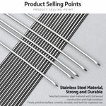 50 PCS/Pack Stainless Steel BBQ Skewers, 1.8x30cm Diameter 1.2mm, 1.8x35cm Diameter 1.2mm, 2.0x30cm Diameter 1.4mm, 2.0x35cm Diameter 1.4mm, 2.2x30cm Diameter 1.65mm, 2.2x35cm Diameter 1.65mm, 2.3x30cm Diameter 1.85mm, 2.3x35cm Diameter 1.85mm         ...