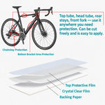 Universal Bicycle Frame Protection Film Set Clear TPU Anti-Scratch Frame Guard Stickers