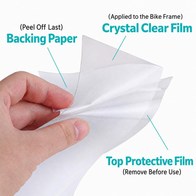 Universal Bicycle Frame Protection Film Set Clear TPU Anti-Scratch Frame Guard Stickers