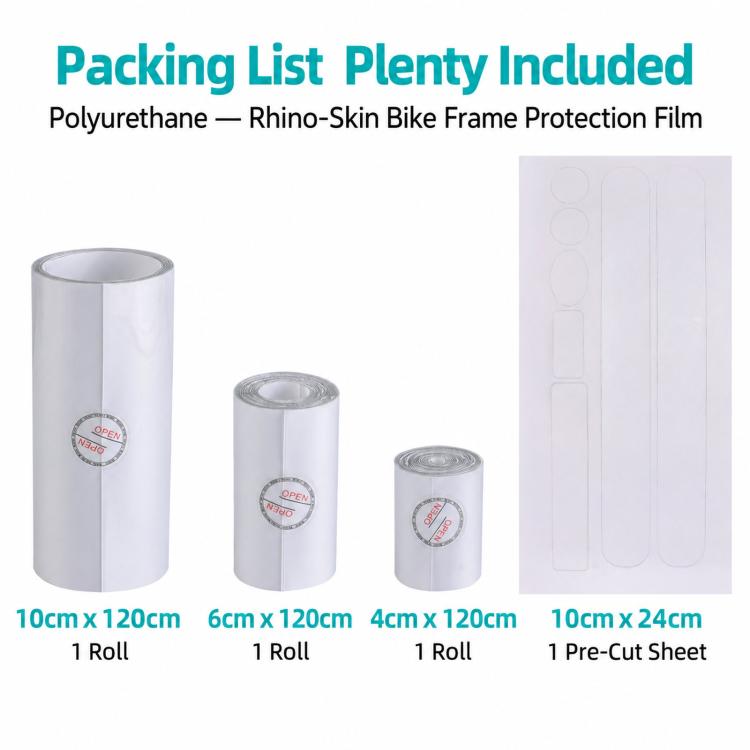 Universal Bicycle Frame Protection Film Set Clear TPU Anti-Scratch Frame Guard Stickers