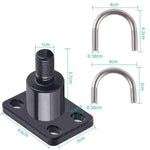 Universal Bike Trailer Hitch Coupler Heavy Duty Steel Bicycle Trailer Attachment Connector Replacement, Standard Kit, 2 Long & 2 Short U-Bolts Set