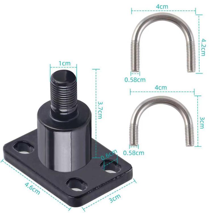 Universal Bike Trailer Hitch Coupler Heavy Duty Steel Bicycle Trailer Attachment Connector Replacement, Standard Kit, 2 Long & 2 Short U-Bolts Set
