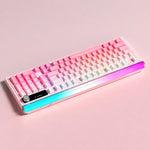 LANGTU L99 Gaming Keyboard 98 Keys Silent Membrane RGB Keyboard With Smart Display, Wired White Pudding, Wired BlackBerry, Wired Frosted Peach, Tri-Mode 5000mAh BlackBerry, Tri-Mode 5000mAh Frosted Peach, Tri-Mode 12000mAh BlackBerry                   ...