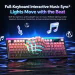 LANGTU L99 Gaming Keyboard 98 Keys Silent Membrane RGB Keyboard With Smart Display, Wired White Pudding, Wired BlackBerry, Wired Frosted Peach, Tri-Mode 5000mAh BlackBerry, Tri-Mode 5000mAh Frosted Peach, Tri-Mode 12000mAh BlackBerry                   ...
