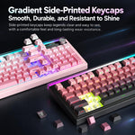 LANGTU L99 Gaming Keyboard 98 Keys Silent Membrane RGB Keyboard With Smart Display, Wired White Pudding, Wired BlackBerry, Wired Frosted Peach, Tri-Mode 5000mAh BlackBerry, Tri-Mode 5000mAh Frosted Peach, Tri-Mode 12000mAh BlackBerry                   ...