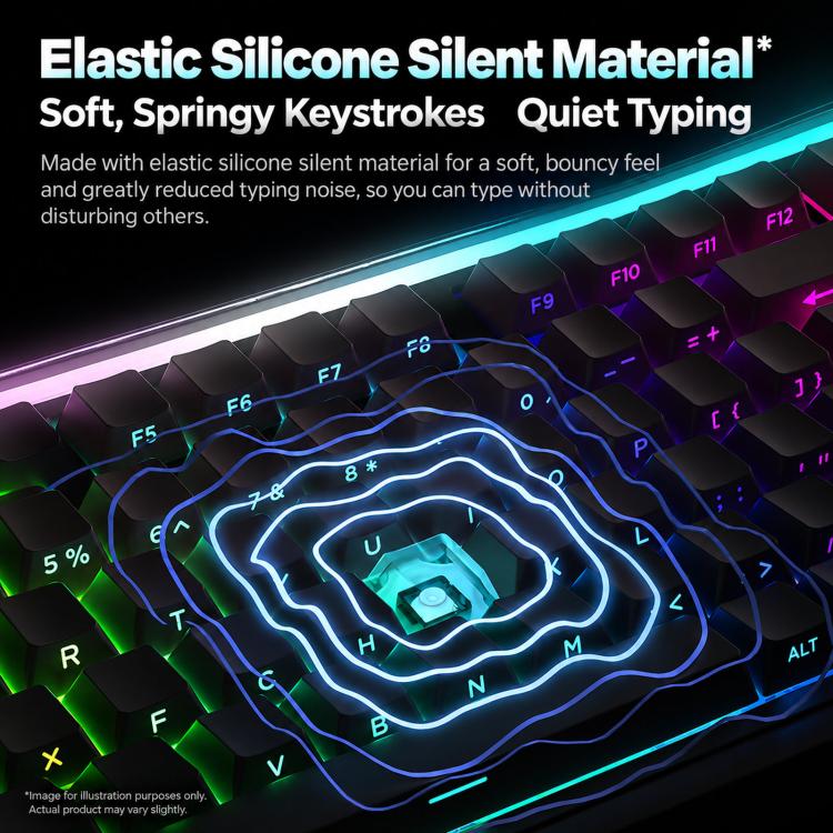 LANGTU L99 Gaming Keyboard 98 Keys Silent Membrane RGB Keyboard With Smart Display, Wired White Pudding, Wired BlackBerry, Wired Frosted Peach, Tri-Mode 5000mAh BlackBerry, Tri-Mode 5000mAh Frosted Peach, Tri-Mode 12000mAh BlackBerry                   ...