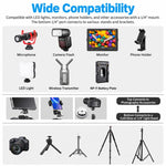 FOMITO Hot Shoe Universal Camera Monitor Bracket Adjustable Damping Rotating Snail Mount, No Knob Gimbal, With Knob Gimbal