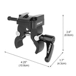 FOMITO V-Mount Plate Clamp With Crab Clamp Portable Tripod Metal Clip, V-Mount Plate Clamp