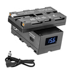 FOMITO NP-F550 / 970 / 990 Rotatable Dual-Sided Battery Converter For V-Mount Battery Monitor, Battery Converter