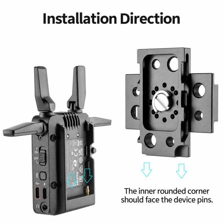 90/180 Degree Adjustable Dual-Sided Mounting Plate For Monitor LED Light, FOMITO NP-F1, FOMITO NP-F2, FOMITO NP-F3