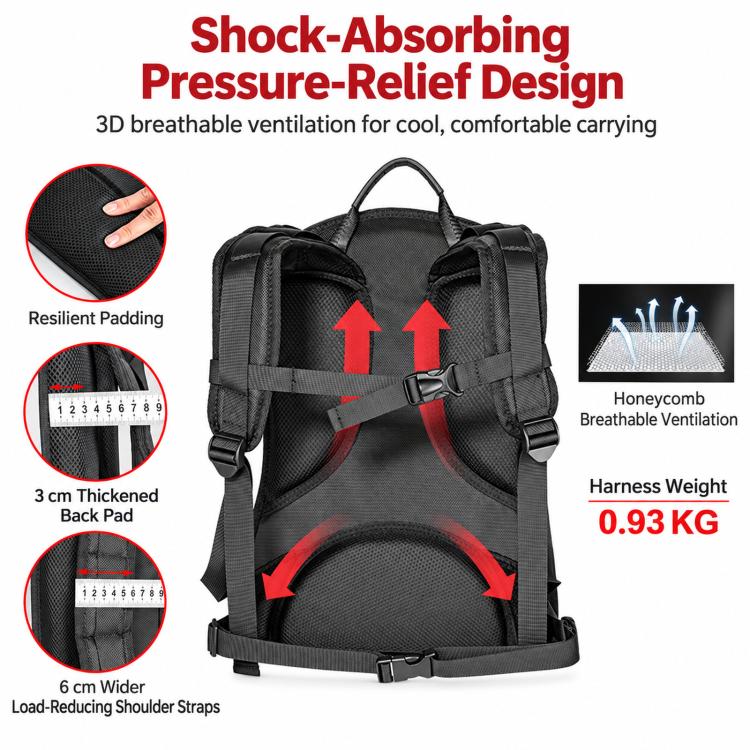 FOMITO Live Streaming V-Mount Battery Backpack Hanging Plate Mobile Wireless Video & Cloud Switcher Back Frame