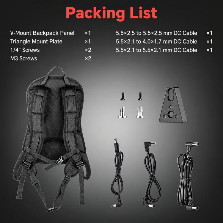 FOMITO Live Streaming V-Mount Battery Backpack Hanging Plate Mobile Wireless Video & Cloud Switcher Back Frame