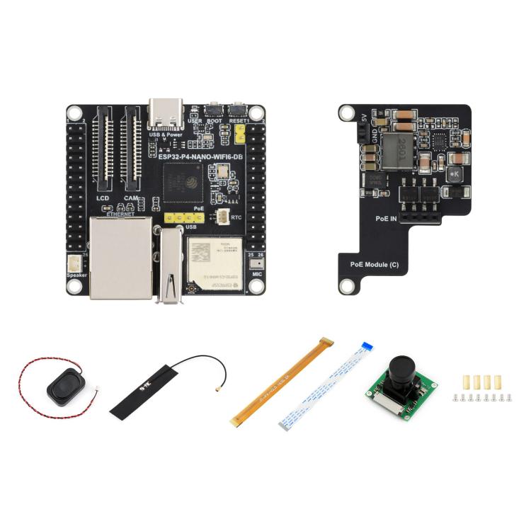 Waveshare ESP32-P4-NANO-WIFI6-DB Development Board, Basic Kit, Kit A, Kit B, Kit C, Kit D