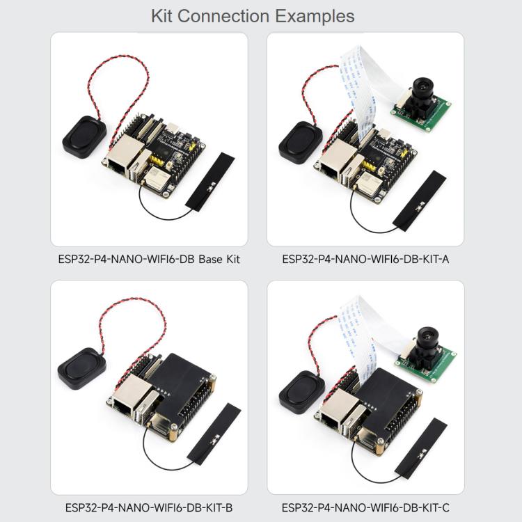 Waveshare ESP32-P4-NANO-WIFI6-DB Development Board, Basic Kit, Kit A, Kit B, Kit C, Kit D