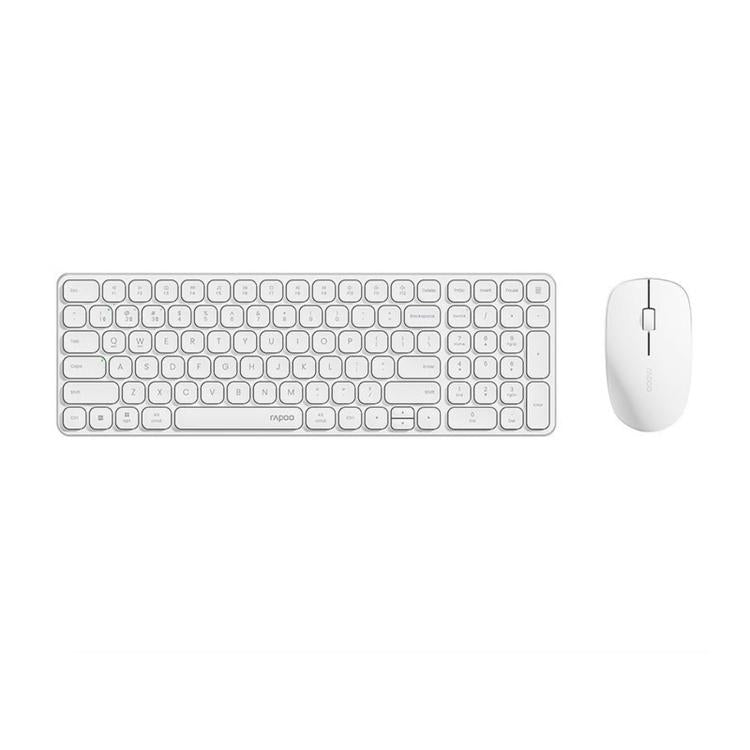 Rapoo Ultra-Thin Multi-Device Wireless Keyboard Mouse Combo, Bluetooth 5.0/2.4G Silent Desktop Set, 9000S White 78-Key, 9300S Dark Gray 99-Key, 9000S Dark Gray 78-Key, 9300S White 99-Key