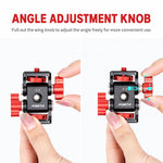 FOMITO Metal DSLR Camera Dual Head Snail Mount 1/4 Inch Adjustable Damping Monitor Bracket