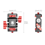 FOMITO Metal DSLR Camera Dual Head Snail Mount 1/4 Inch Adjustable Damping Monitor Bracket