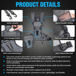 FOMITO Universal DSLR Camera Dual Photography Shoulder Strap With Waist Hanging, Grey