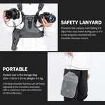 FOMITO Universal DSLR Camera Dual Photography Shoulder Strap With Waist Hanging, Grey