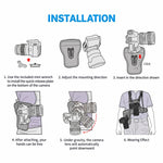 FOMITO Universal DSLR Camera Dual Photography Shoulder Strap With Waist Hanging, Black