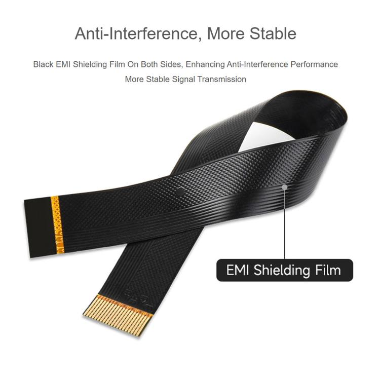 FPC Cable 0.5mm Pitch Opposite-Side Gold-Plated Contacts, EMI Shielding, Waveshare 20PIN 60mm, Waveshare 20PIN 120mm