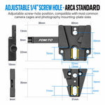 FOMITO VK-02 Camera V-Mount Plate Base Quick Release Plate For Cage Mounting