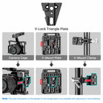 FOMITO VK-02 Camera V-Mount Plate Base Quick Release Plate For Cage Mounting