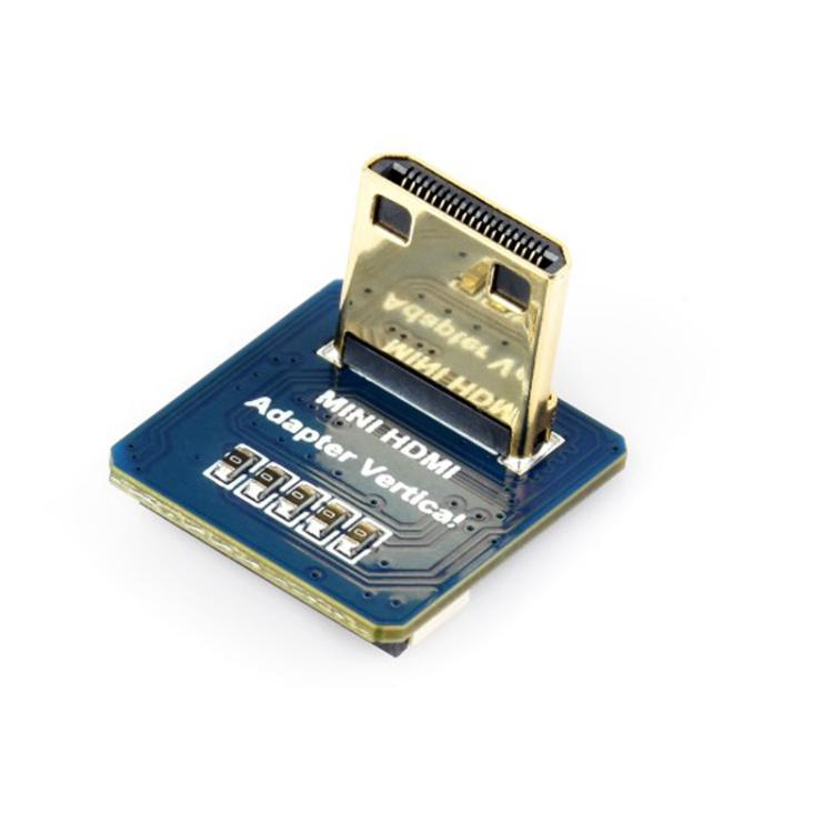Waveshare Mini HDMI-Compatible Adapter For DIY HDMI-Compatible Cable, Vertical, Horizontal, Horizontal B