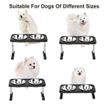 Adjustable Foldable Stainless Steel Double-Bowl Pet Feeder