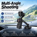 For DJI Osmo Pocket 4P / 4 / 3 Magnetic Car Dashboard Mount Multi-Angle Camera Holder
