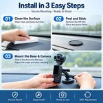 For DJI Osmo Pocket 4P / 4 / 3 Magnetic Car Dashboard Mount Multi-Angle Camera Holder