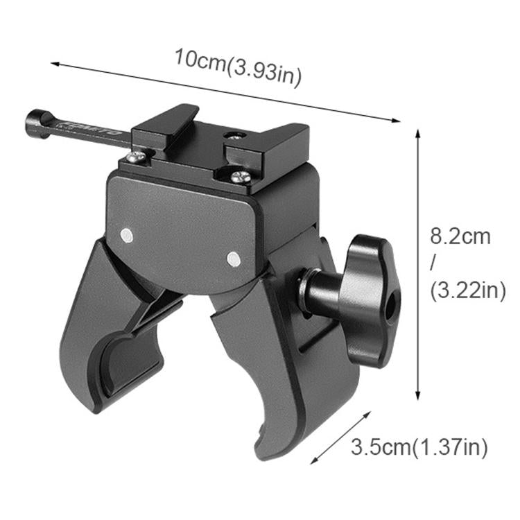 V-Mount Battery Hanging Plate With Crab Clamp Tripod Fixed Battery Bracket, VK-08