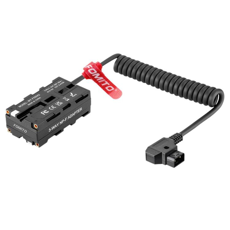 FOMITO NP-F Battery Port 3-Way Converter D-Tap To NP-F550/F970/F750 Dual Side Dummy Battery, NP-F Battery Port 3-Way Converter